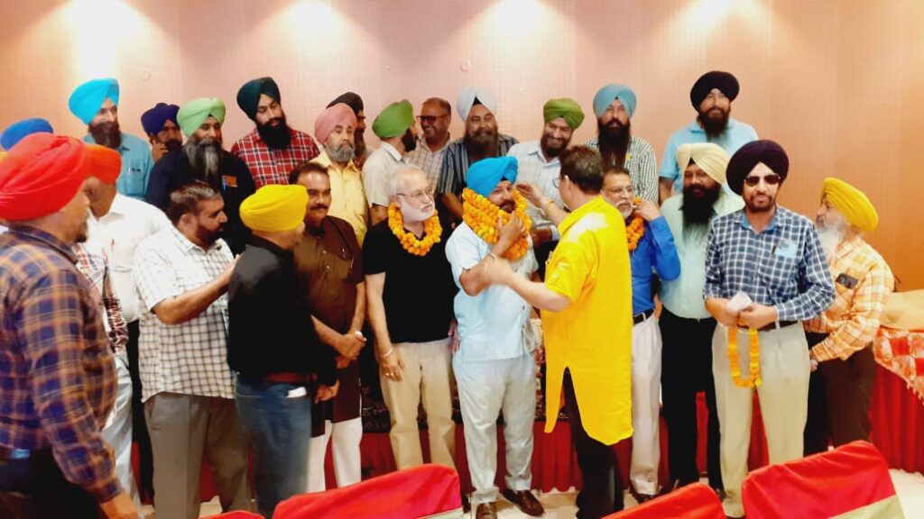 A meeting of Punjab and Chandigarh journalists union's SBS district unit